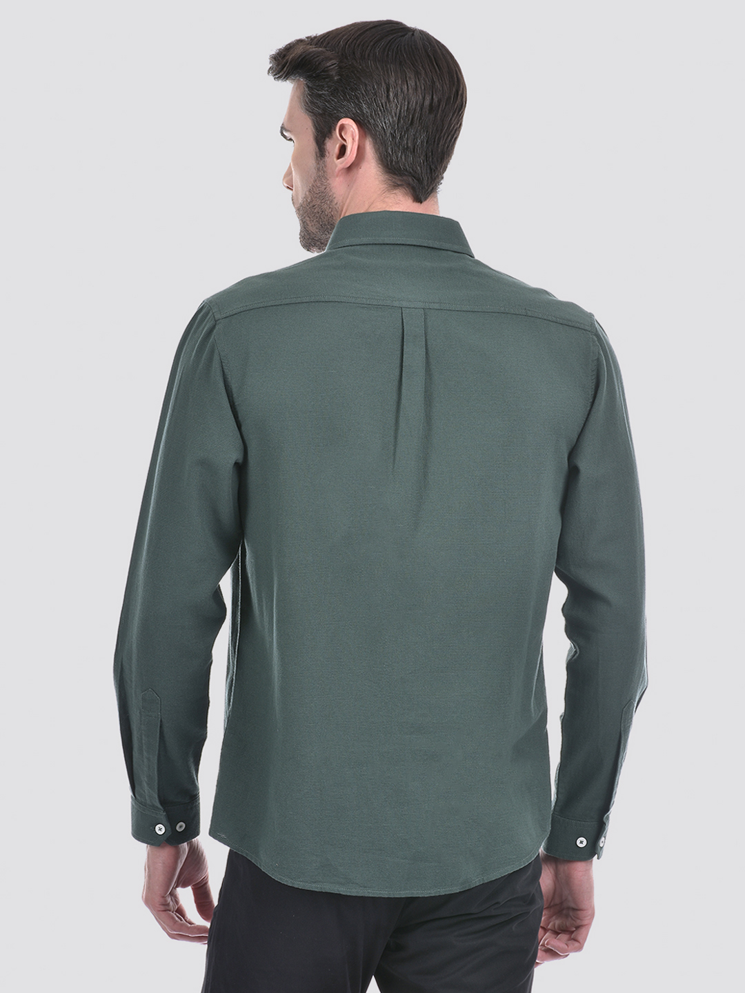 Numero Uno Men Solid Green Slim Fit Shirt